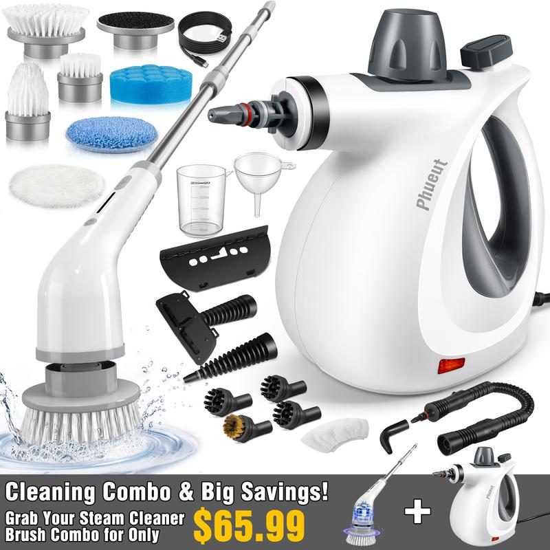 Redhut [2025] Pressurized Handheld Multi.Surface Natural Steam Cleaner with 12 pcsAccessories Powerful, Chemical-Free, Steamerfor Home And Car, Cleaning Washing MachineAir Conditioner, Kitchen, SummercleanAppliances Tool Household