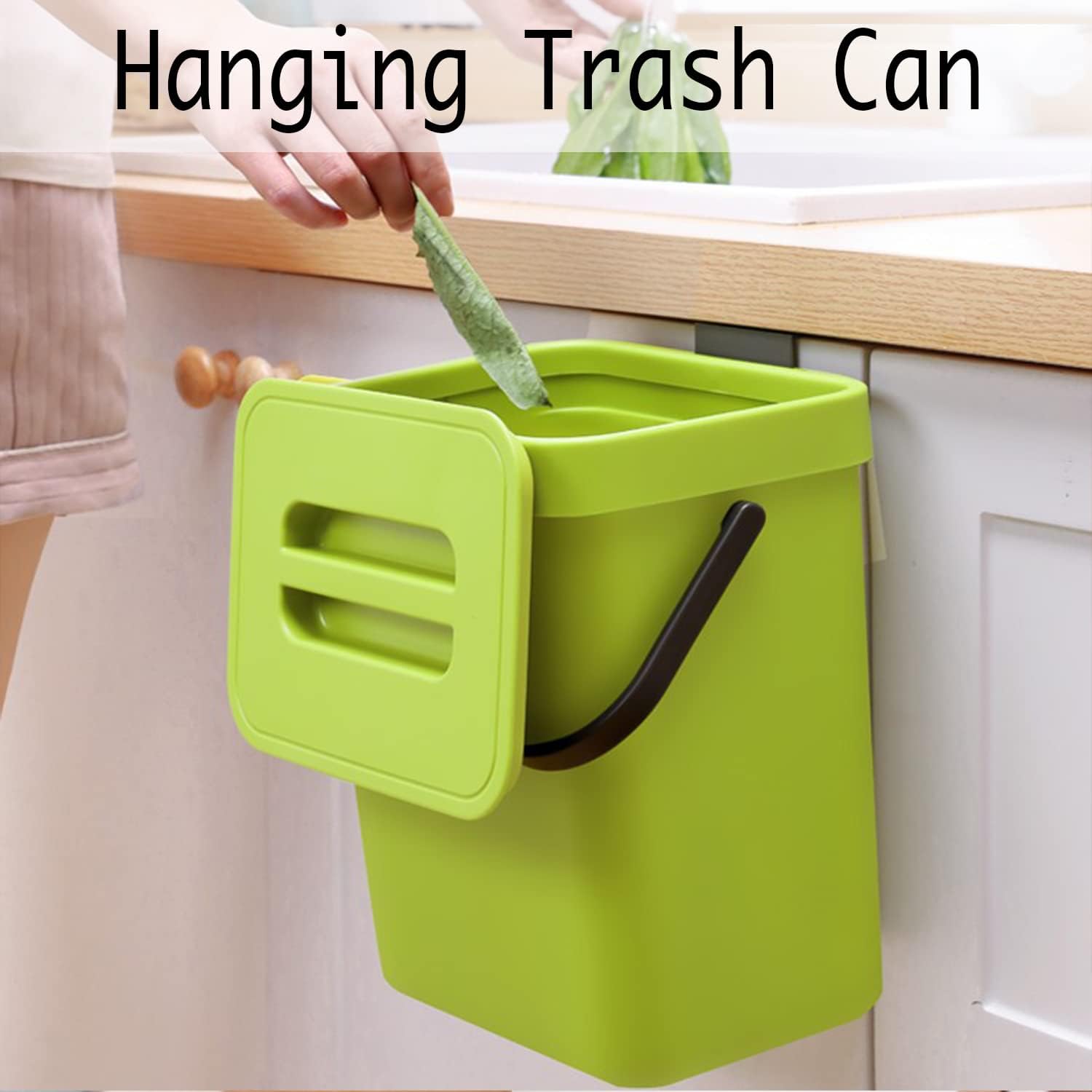 Green Wall - Mounted Kitchen Bin
