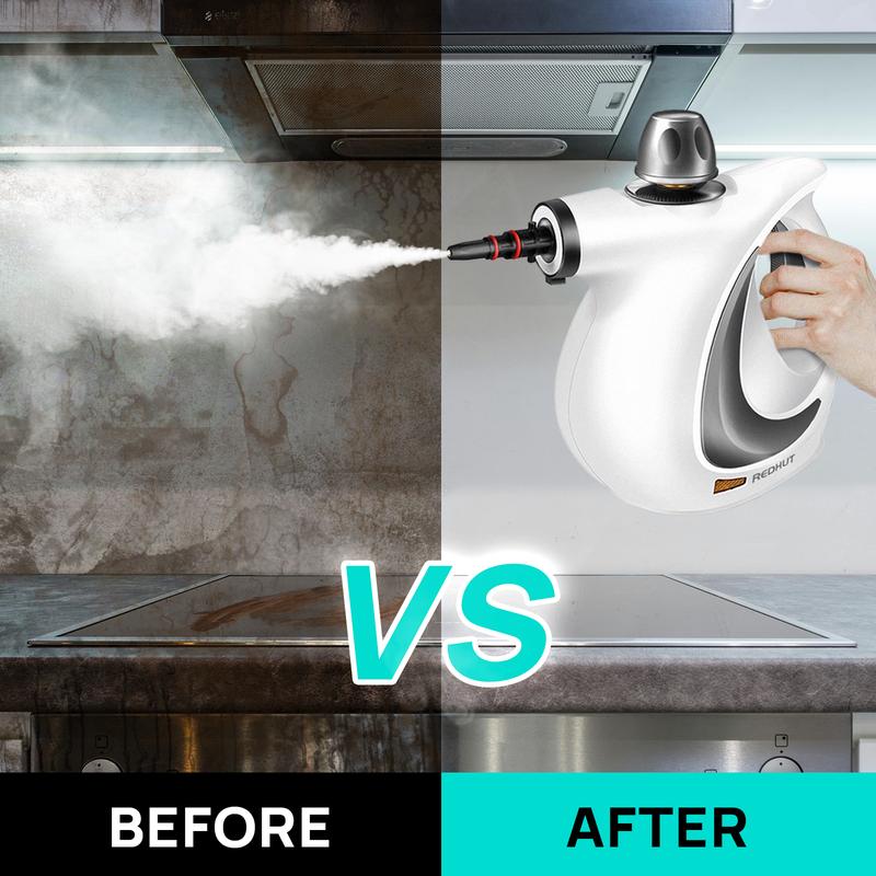 Redhut [2025] Pressurized Handheld Multi.Surface Natural Steam Cleaner with 12 pcsAccessories Powerful, Chemical-Free, Steamerfor Home And Car, Cleaning Washing MachineAir Conditioner, Kitchen, SummercleanAppliances Tool Household