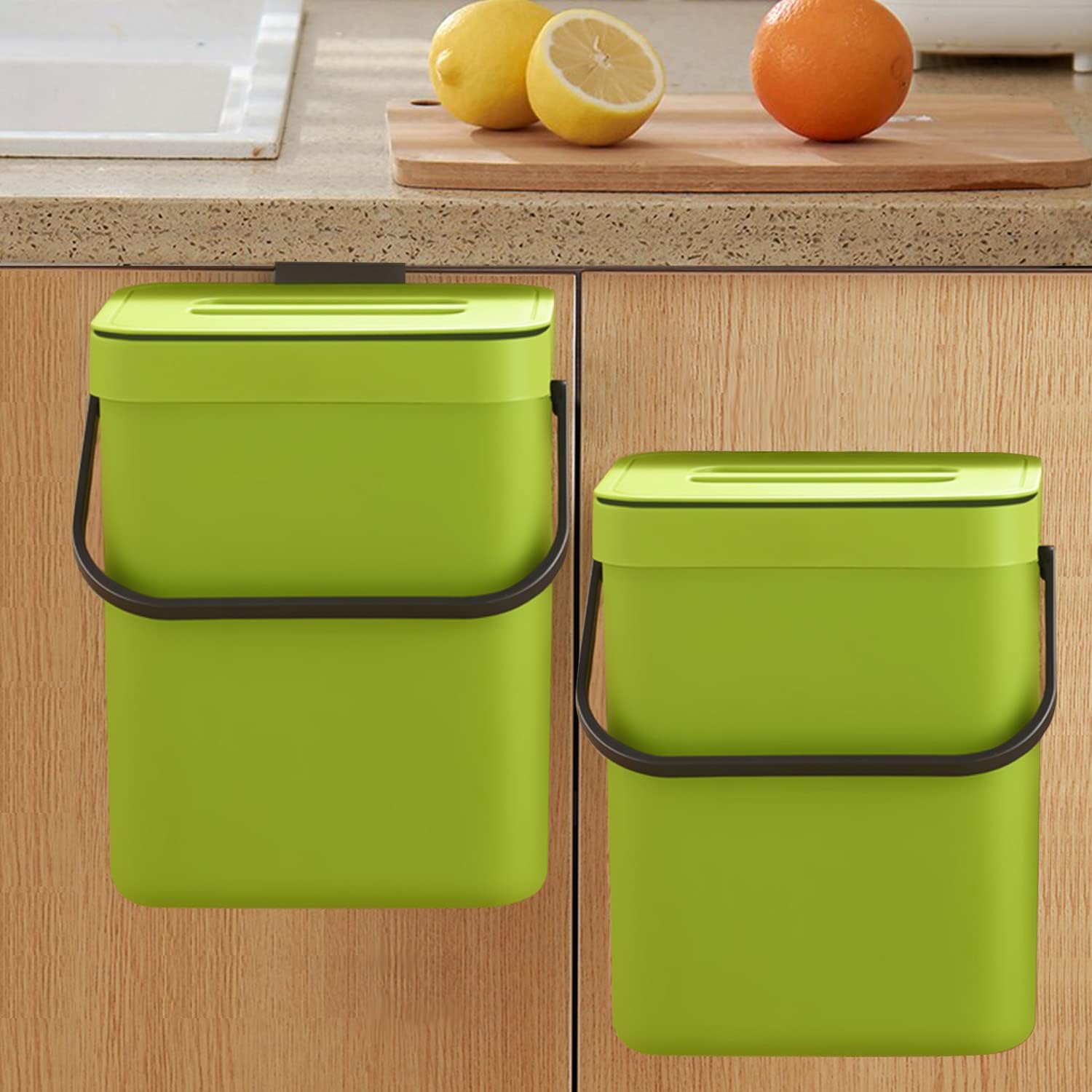 Green Wall - Mounted Kitchen Bin