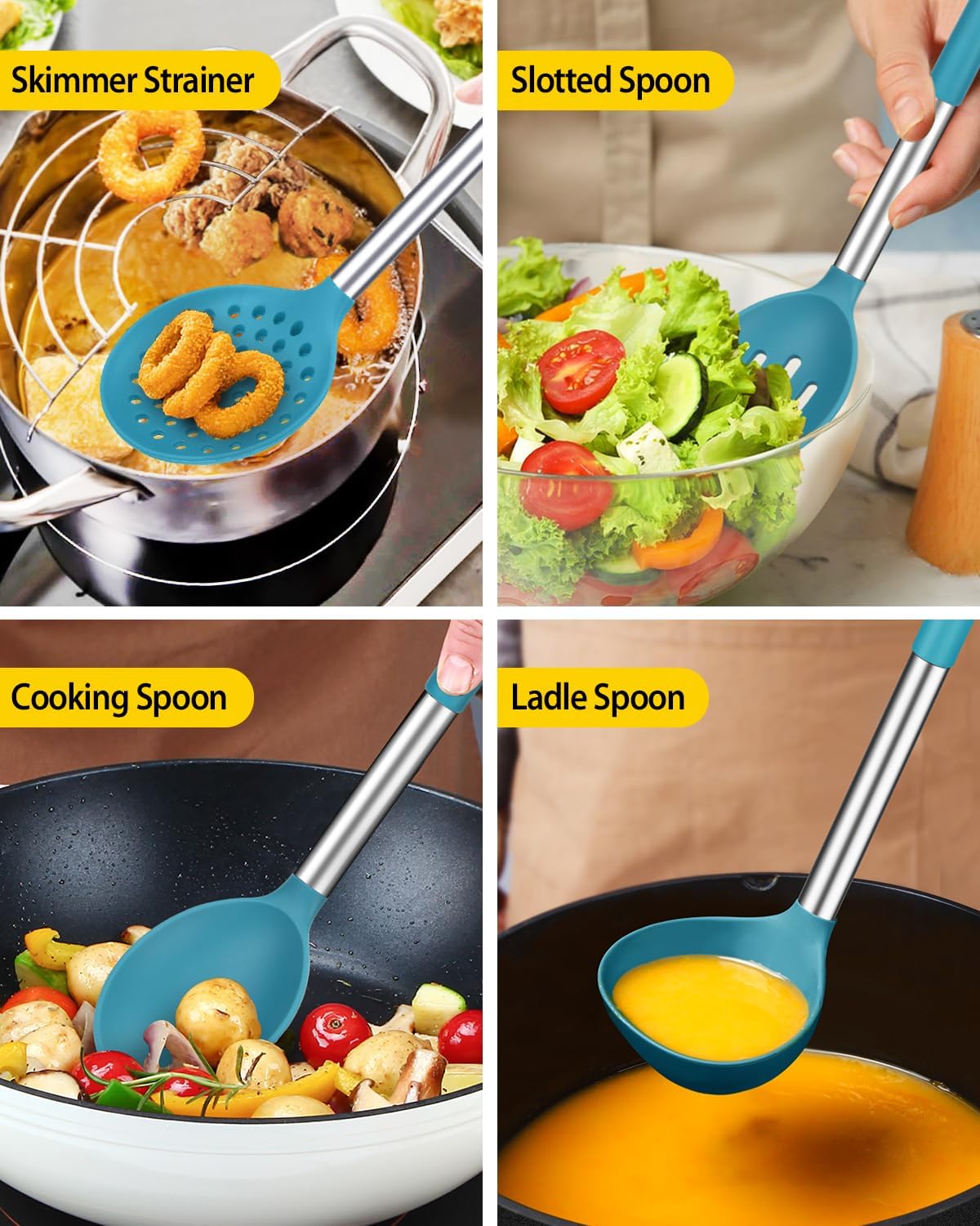 Elegant Chef-Grade Cooking Utensils