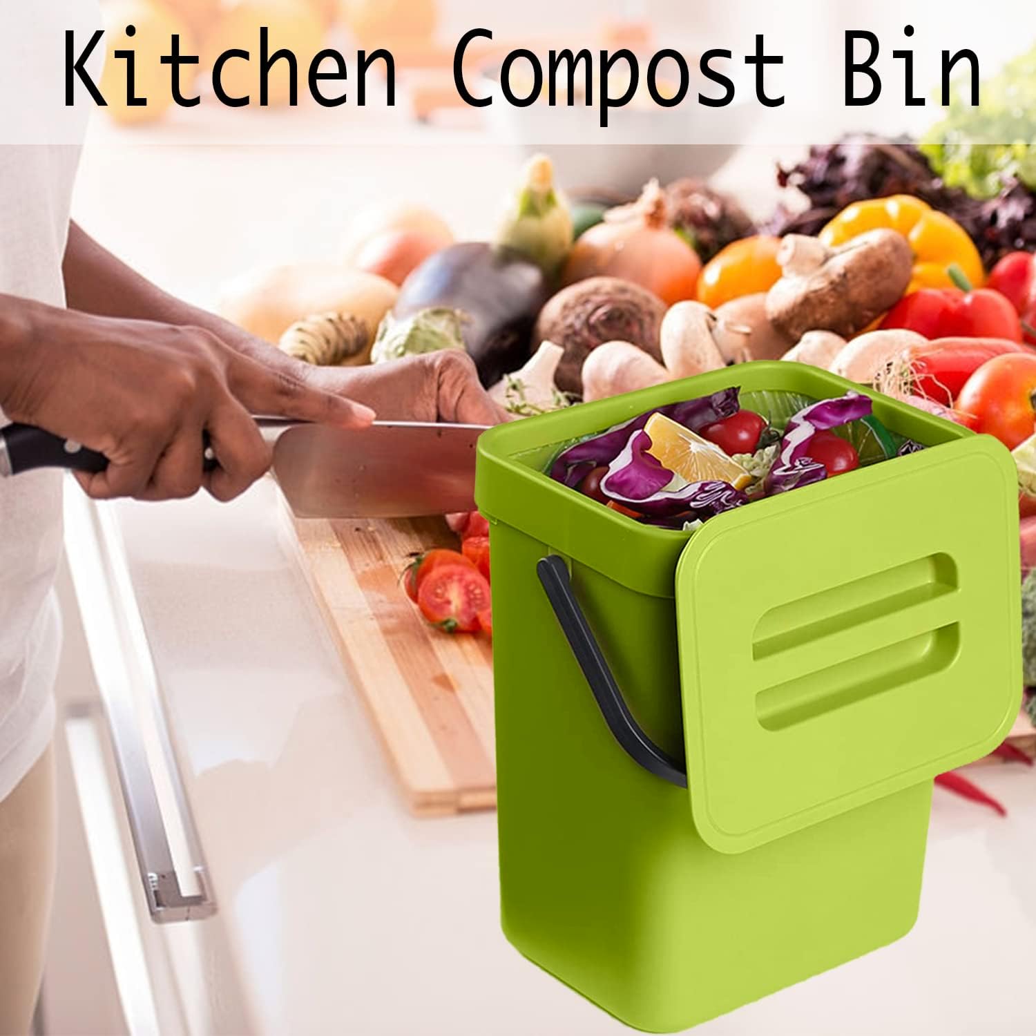 Green Wall - Mounted Kitchen Bin